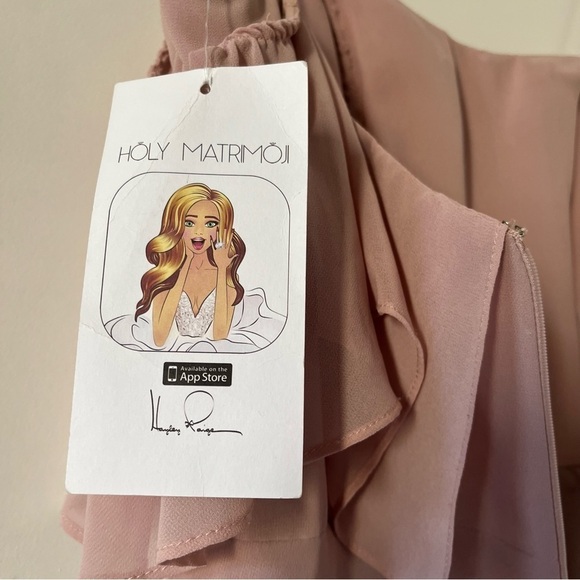 Hayley Paige NEW Prom Chiffon Occasions Bridesmaid Dress size 10 in‎ Dusty Rose - Picture 15 of 16